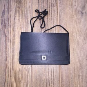 Valerie Stevens Satin Evening Bag - Black